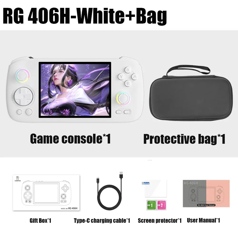 ANBERNIC RG 406H White + Bag