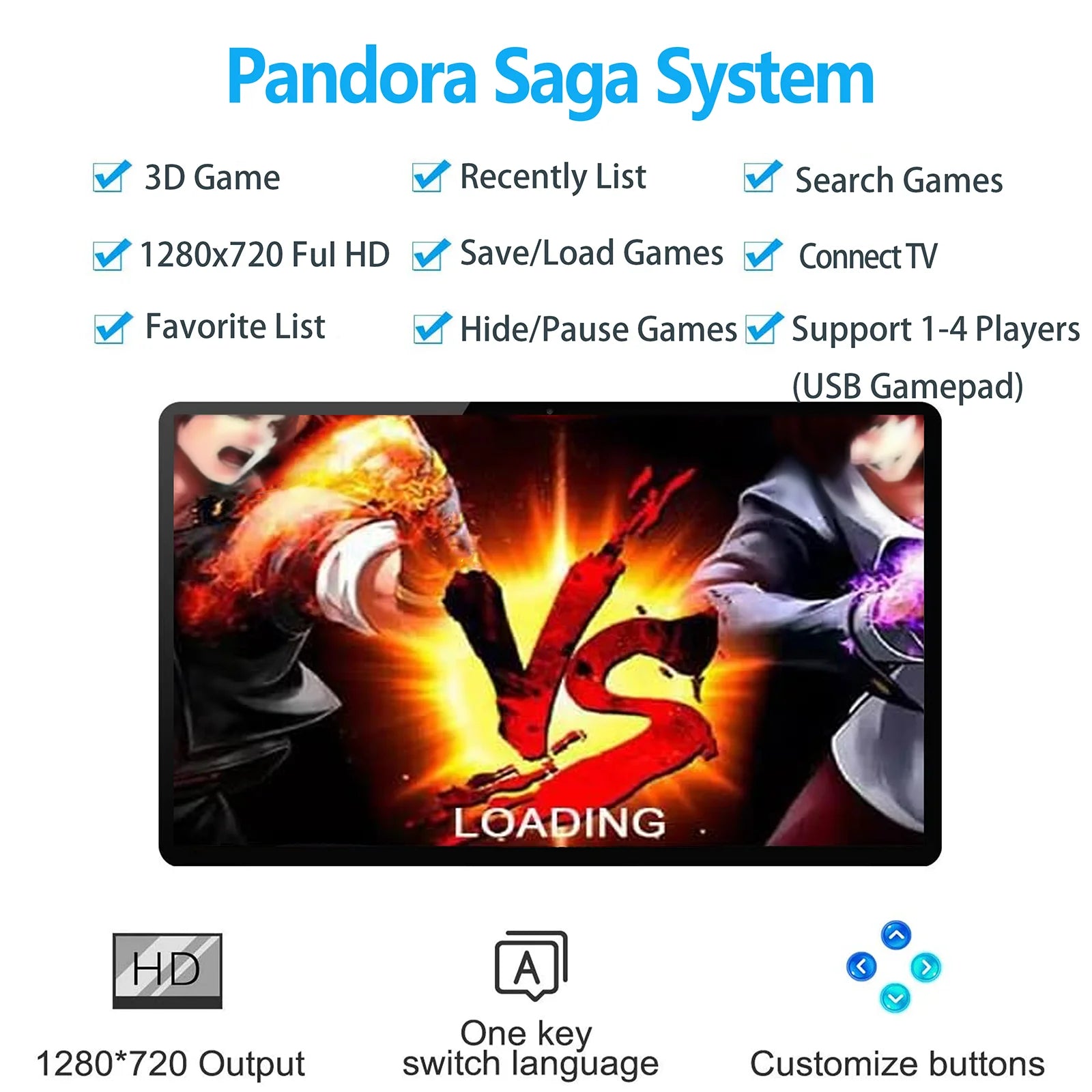 Arcade Game Console Dual Players Pandoras Box